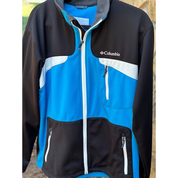 Columbia Ascender Softshell Jacket Men’s [Size L] Water-Resistant Windproof Blk - Picture 6 of 7